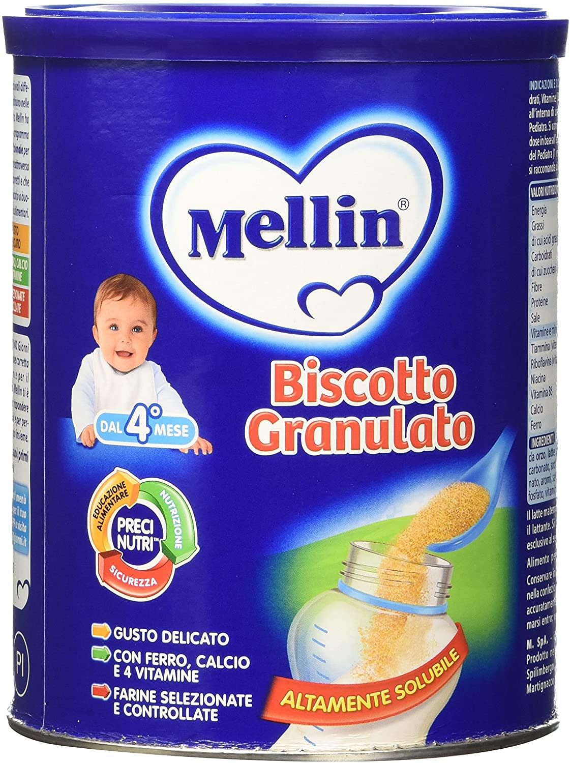 Mellin Biscotto Granulato 400 G Nuovo Formato