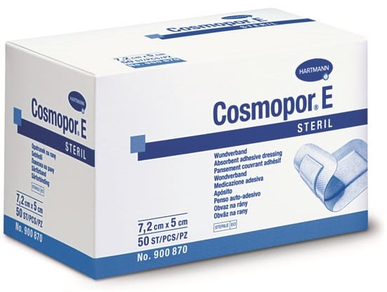 Cerotto Adesivo Cosmopor Strip In Tessuto Non Tessuto Tampone 1,5 Pretagliato In Strisce 7,2 X5 Cm 50 Pezzi