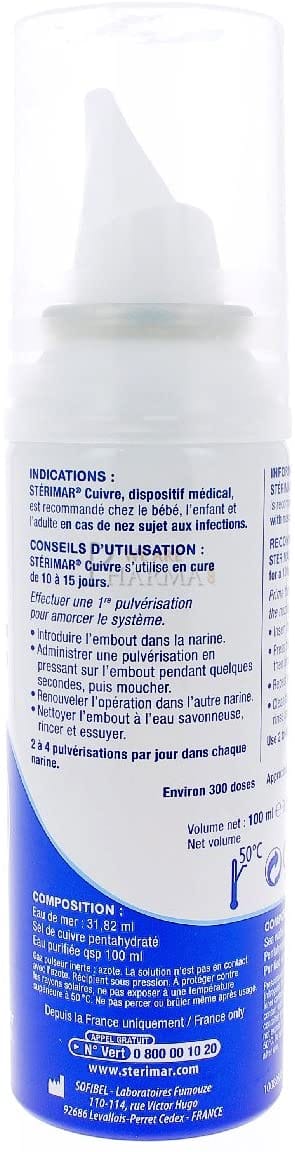 Spray Sterimar Cu per naso sensibile al raffreddore 100ml