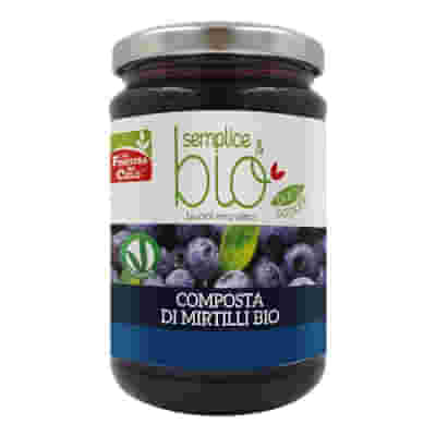 COMPOSTA DI MIRTILLI BIO CON POLPA DI MELA 320 G