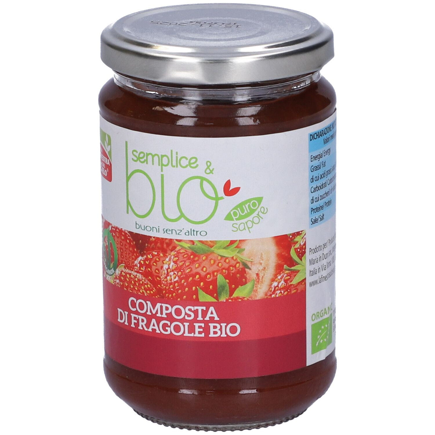 COMPOSTA DI FRAGOLE CON POLPA DI MELA BIO 320 G