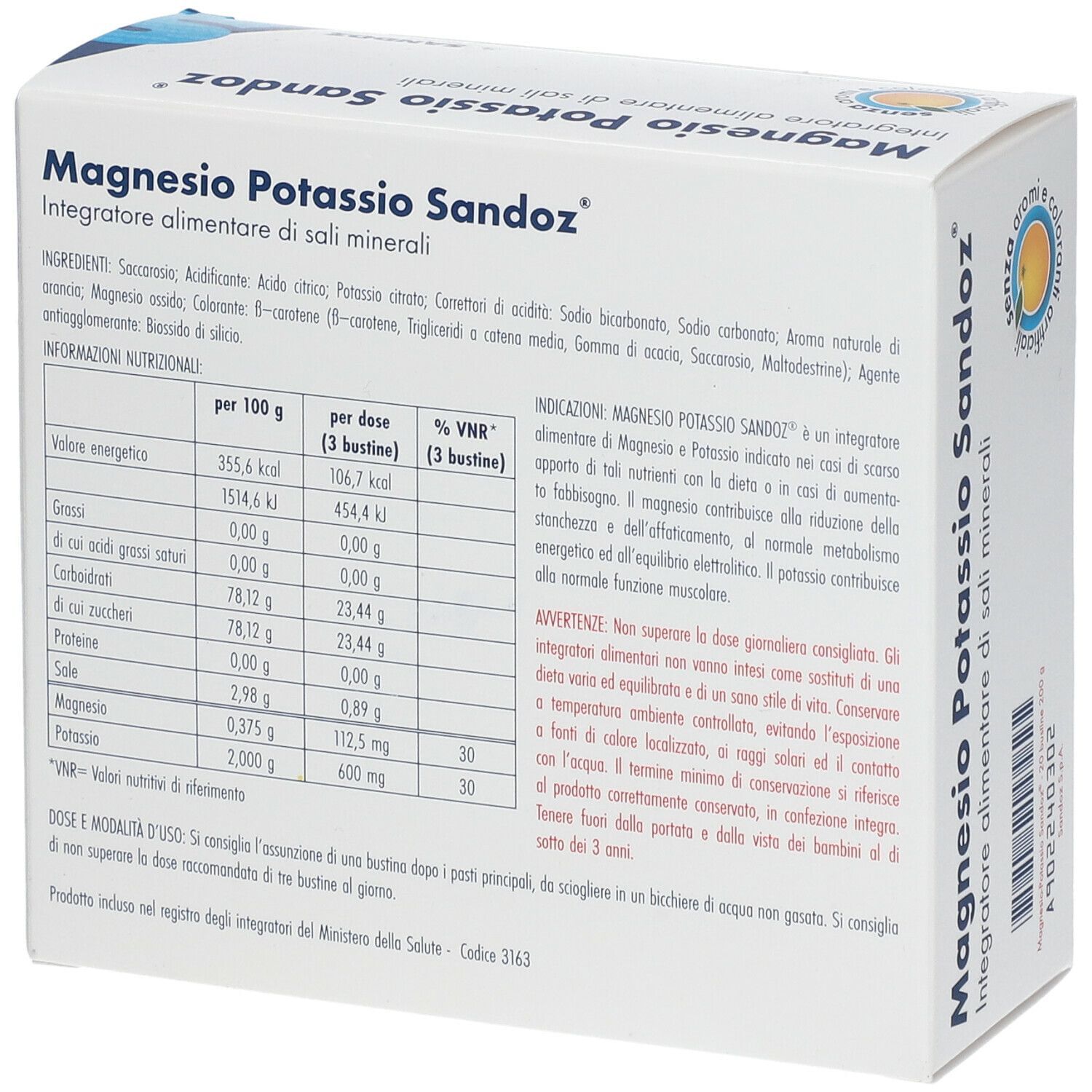MAGNESIO POTASSIO 20 BUSTINE