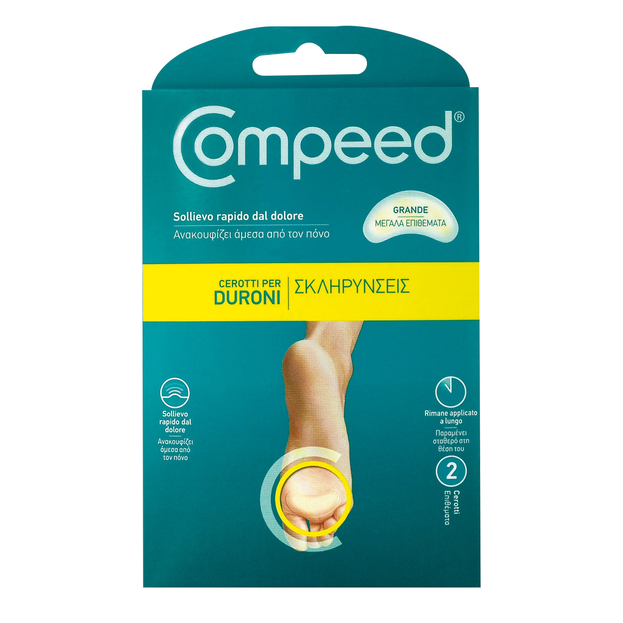 Cerotto Compeed per Duroni della Pianta del Piede, 2 Pezzi