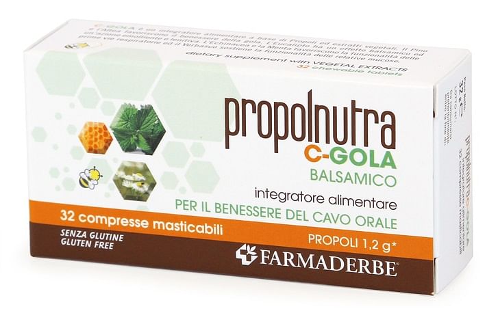 Propolnutra C Gola Balsamico 32 Compresse Masticabili