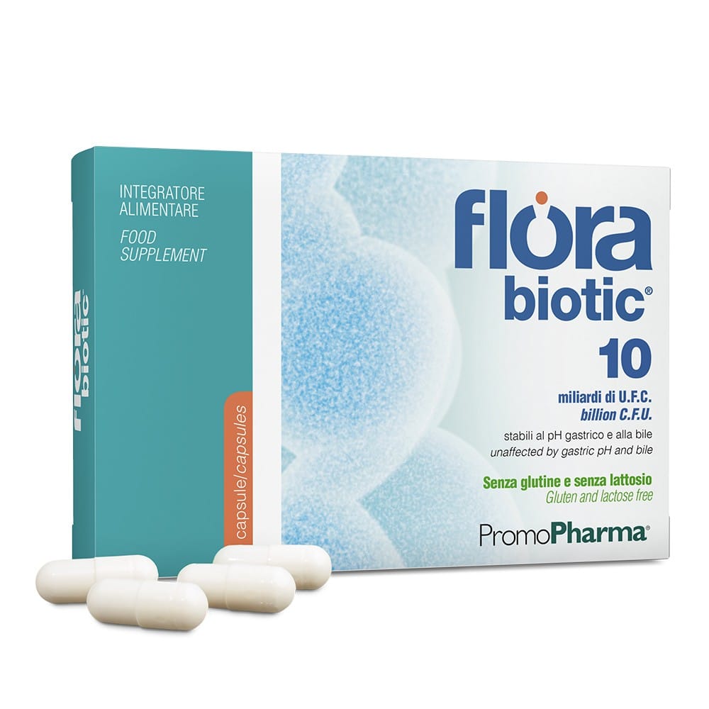 Integratore Flora 10 per flora batterica, 30 capsule
