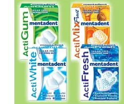 MENTADENT WHITE CHEWING GUM 25 G MENTADENT WHITE CHEWING GUM 25 G