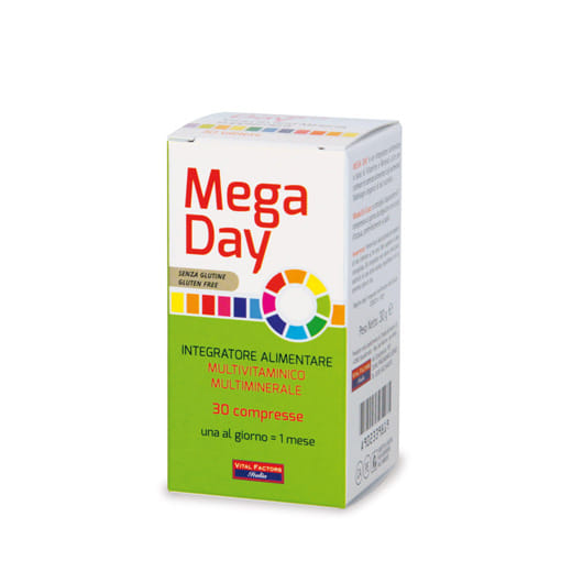 Integratore Mega Day vitamine e minerali, 30 compresse