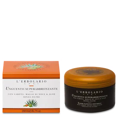 UNGUENTO SUPERABBRONZANTE CAROTA/MALLO DI NOCE/ALOE SENZA FILTRI 200 ML UNGUENTO SUPERABBRONZANTE CAROTA/MALLO DI NOCE/ALOE SENZA FILTRI 200 ML