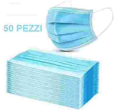 MASCHERINA CHIRURGICA PROTEZIONE CIVILE 50 PEZZI