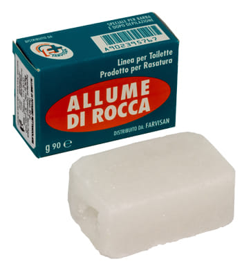 Allume di Rocca in Tavoletta 90g per post rasatura