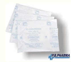 Garza sterile in puro cotone 10x10cm, 25 pezzi