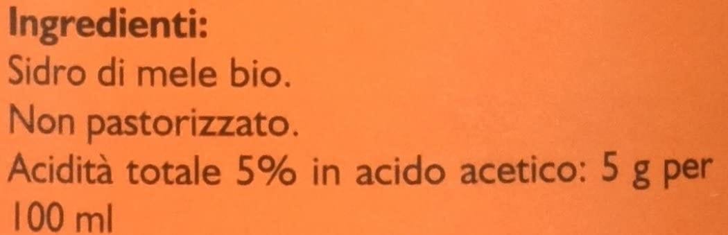 ACETO MELE NON PASTORIZZATO 750 ML