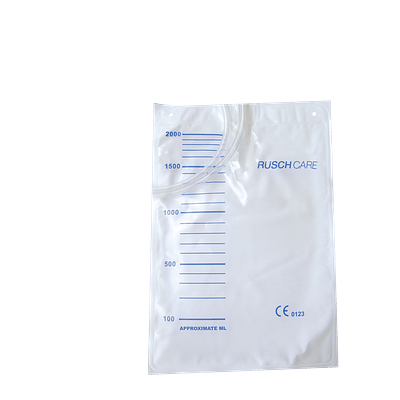 SACCA DI RACCOLTA URINA DA LETTO MONOUSO NON STERILE CAPACITA' 2000 ML CON TUBO DI RACCORDO LUNGHEZZA 130 CM DIAMETRO 5X7 MM VALVOLA DI NON RITORNO 1 GANCIO 30 PEZZI