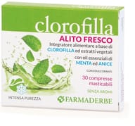 Integratore Clorofilla contro l'alitosi, 30 compresse masticabili