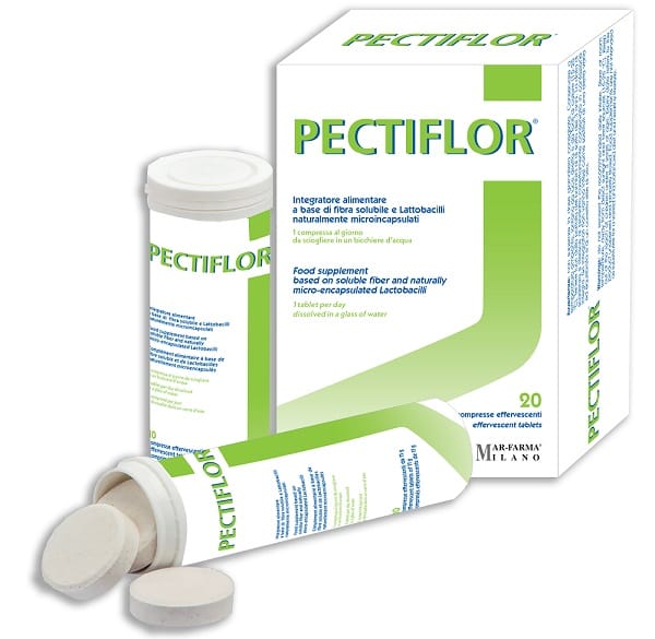 Integratore Pectiflor effervescente con inulina e probiotici, 20 cpr