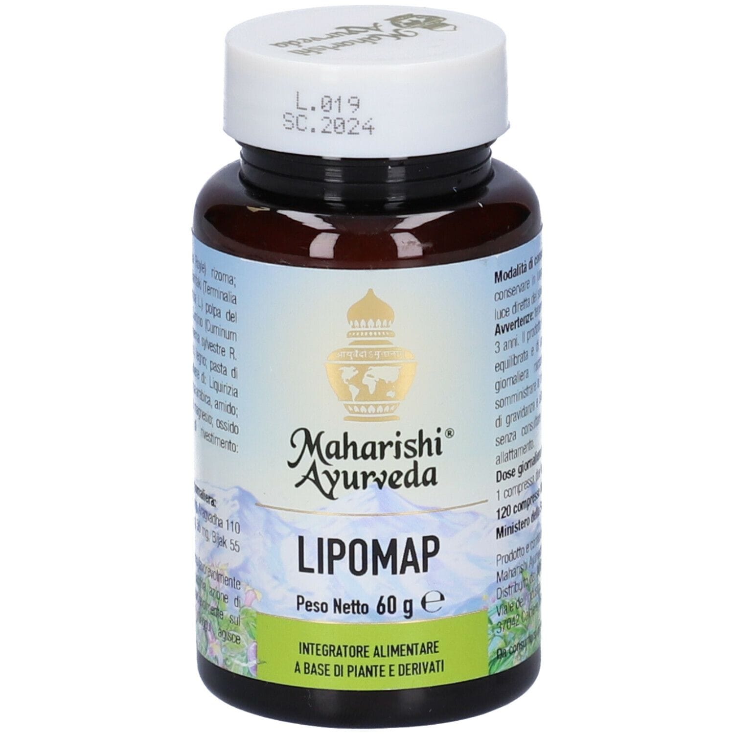 Integratore Lipomap ayurvedico, 120 compresse metabolismo