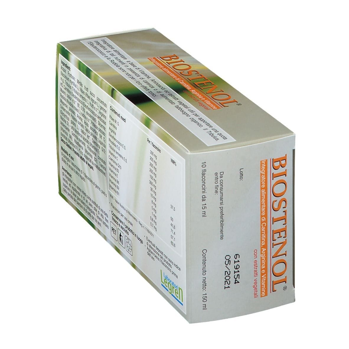 Integratore Biostenol tonico-energizzante, 10 flaconcini 15ml