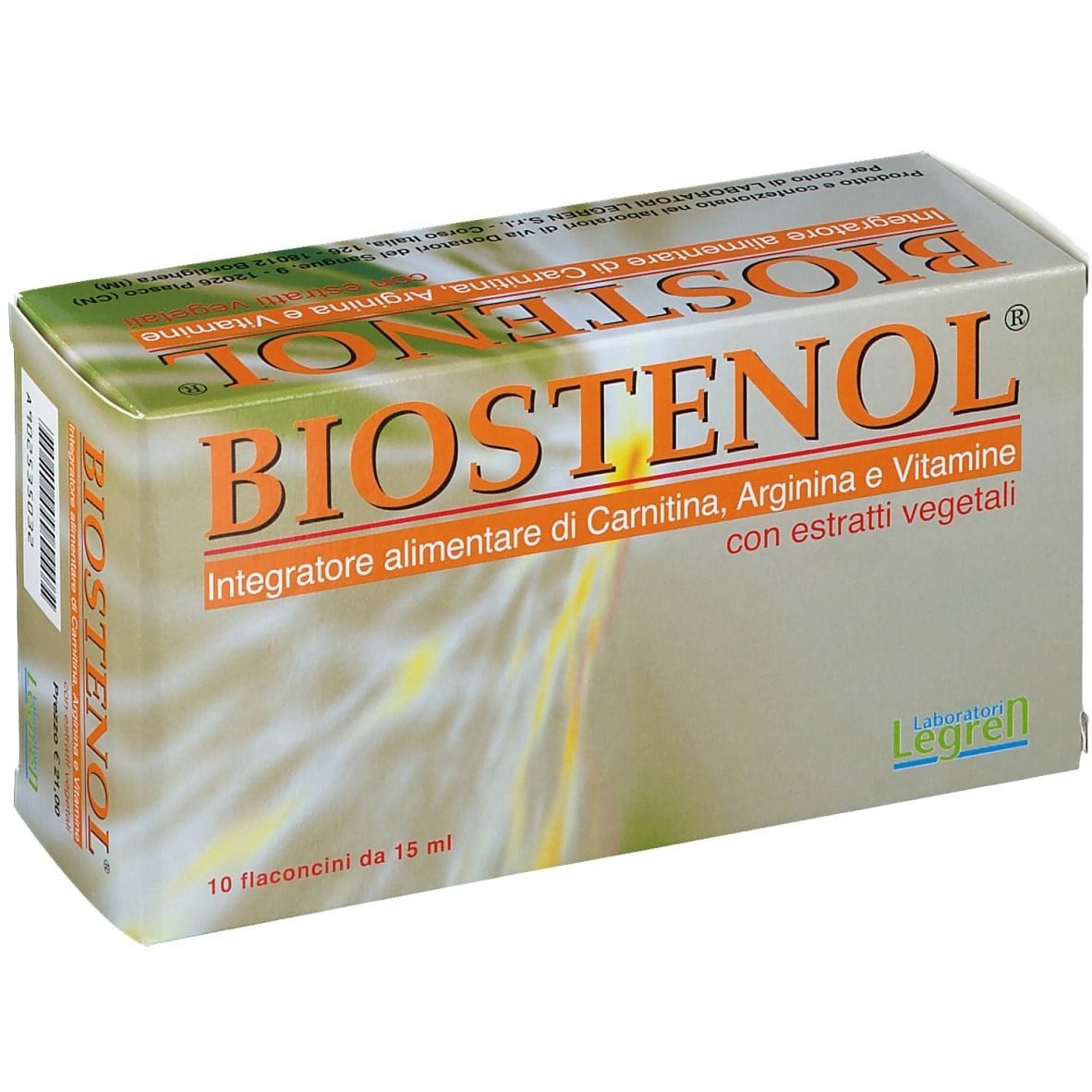 Integratore Biostenol tonico-energizzante, 10 flaconcini 15ml