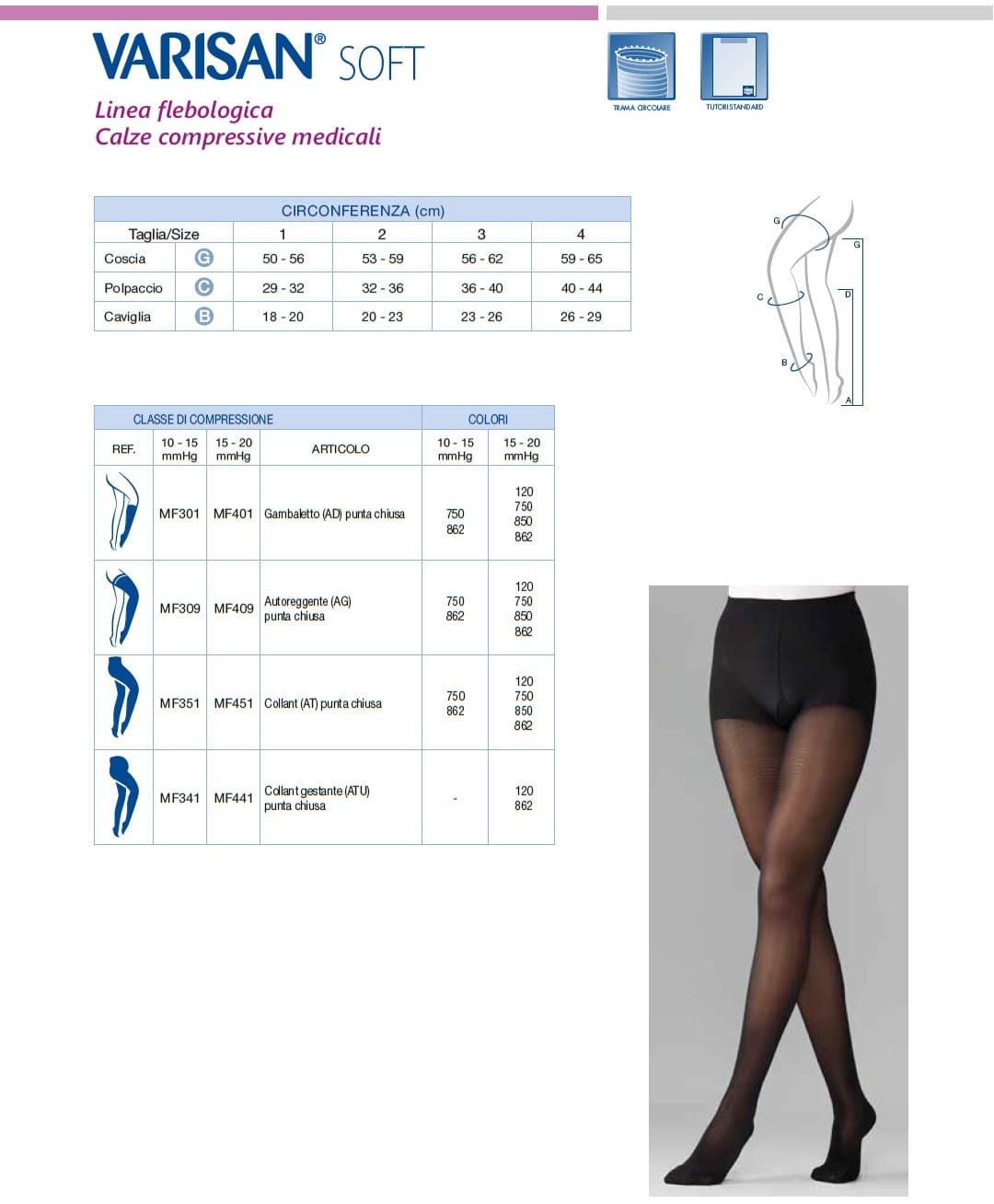 Varisan Soft 15 20 Mmhg Collant At Pc Chiaro 3