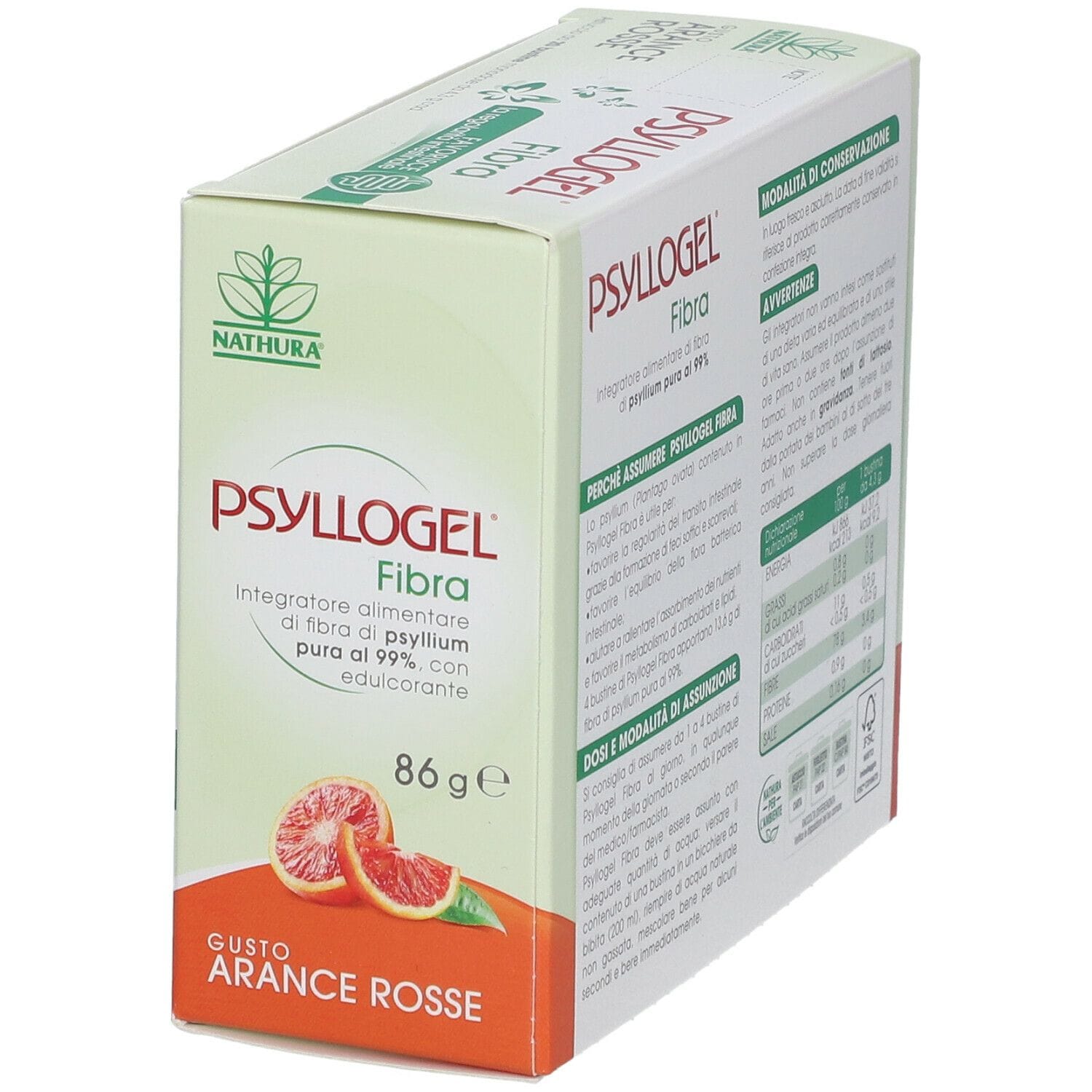 Integratore Psyllogel Fibra Arance Rosse, 20 bustine