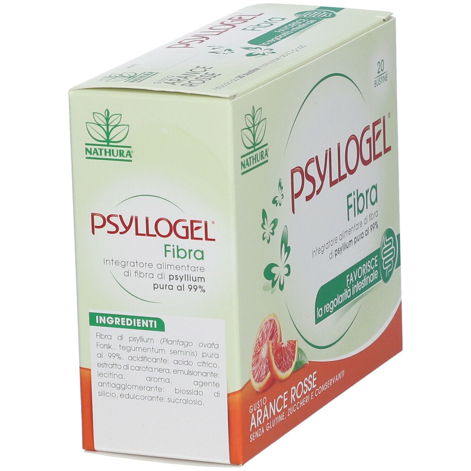 Integratore Psyllogel Fibra Arance Rosse, 20 bustine