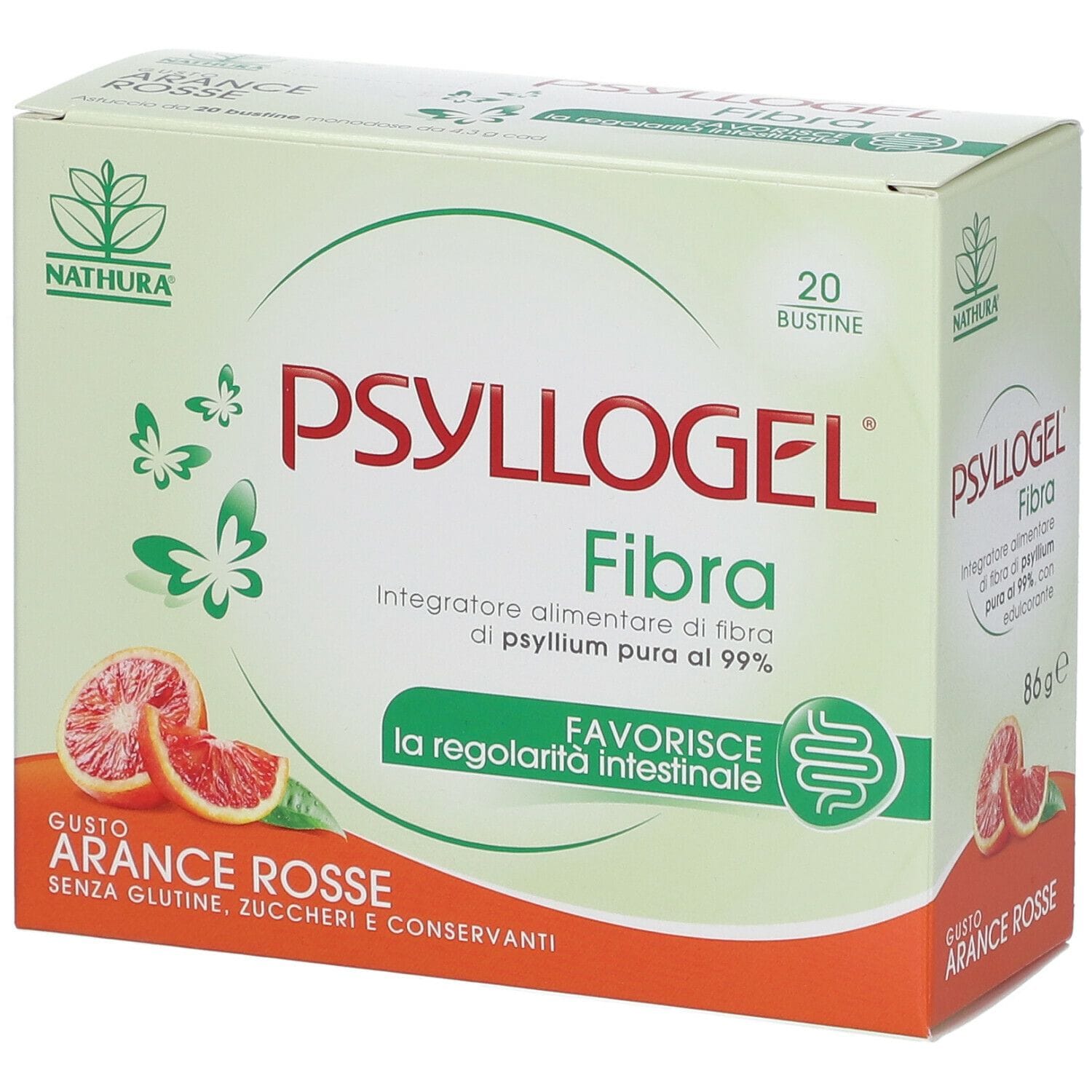 Integratore Psyllogel Fibra Arance Rosse, 20 bustine