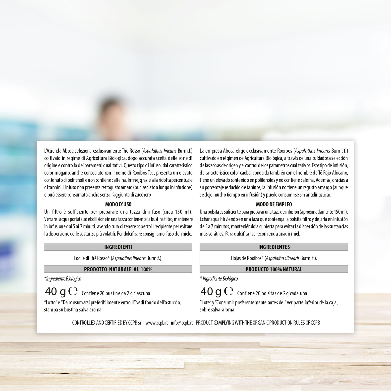 THE ROSSO TISANA 20 FILTRI