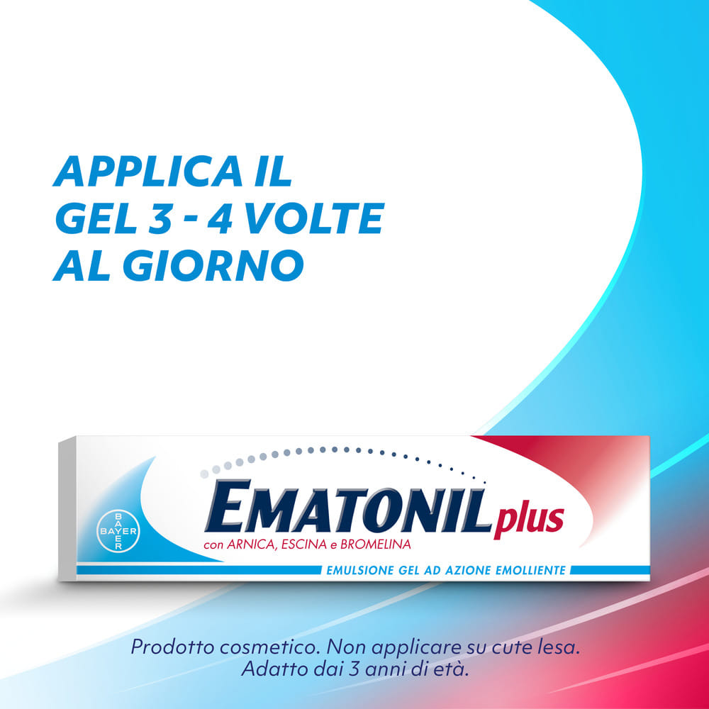 Ematonil Plus Emulgel Crema per Ematomi Lividi e Contusioni con Arnica per Adulti e Bambini, Tubo da 50ml