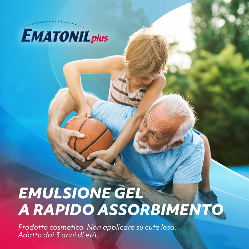 Ematonil Plus Emulgel Crema per Ematomi Lividi e Contusioni con Arnica per Adulti e Bambini, Tubo da 50ml