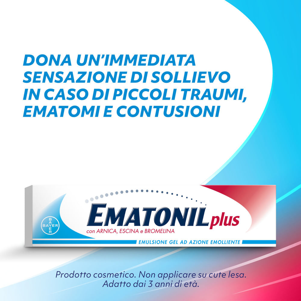 Ematonil Plus Emulgel Crema per Ematomi Lividi e Contusioni con Arnica per Adulti e Bambini, Tubo da 50ml