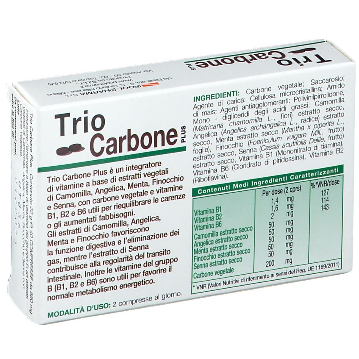 TRIOCARBONE PLUS 40 COMPRESSE