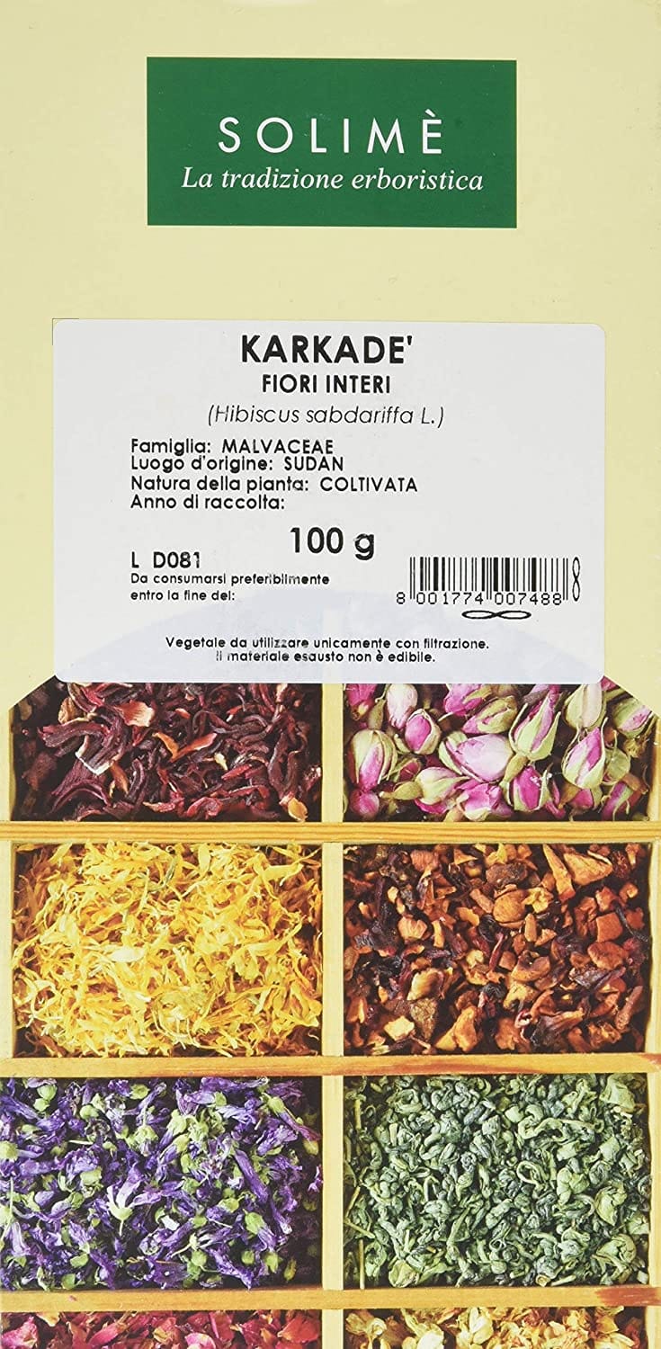 Karkadè Fiori Interi 100g per tisane naturali