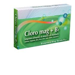 Integratore Cloro Mag+B1 con Magnesio e Vitamina B1, 40 cpr