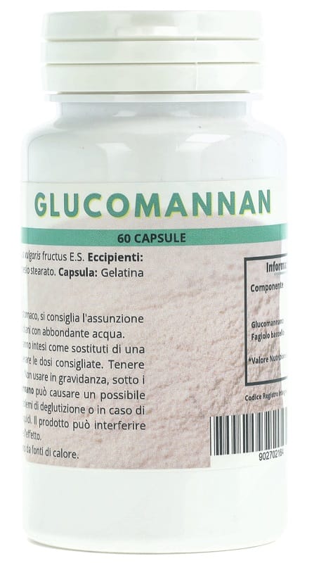 Integratore Glucomannan 60 capsule per peso e colesterolo
