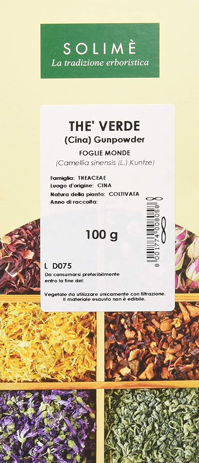 Tè Verde Gunpowder in Foglie Monde Solimè, 100g