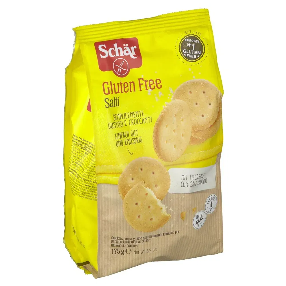 Cracker Schär Saltì senza glutine al sale marino, 175g