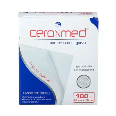 GARZA IDROFILA CEROXMED 10X10CM IN COTONE 100 PEZZI GARZA IDROFILA CEROXMED 10X10CM IN COTONE 100 PEZZI