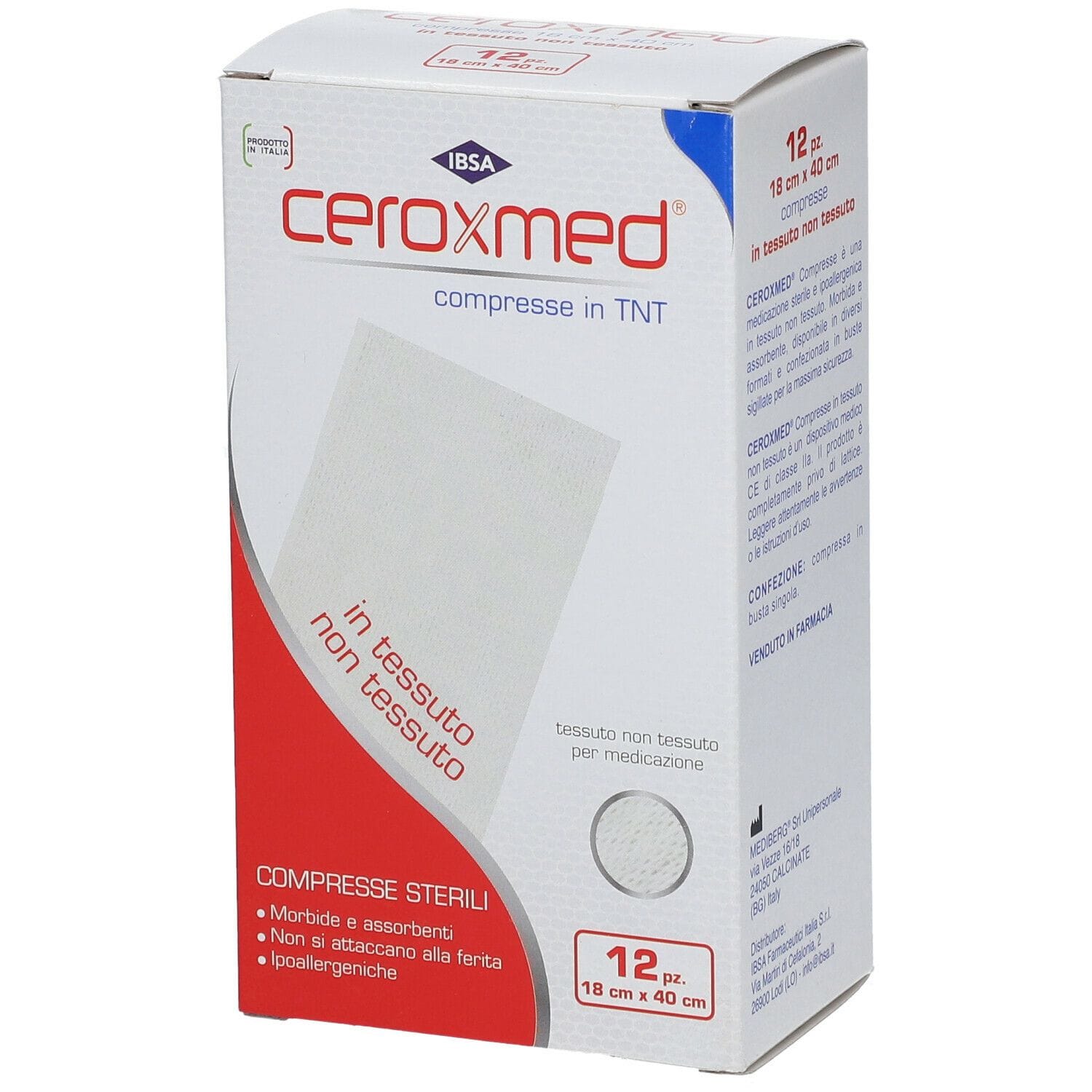 Garza compressa Ceroxmed Special Soft 18x40 cm, 12 pezzi