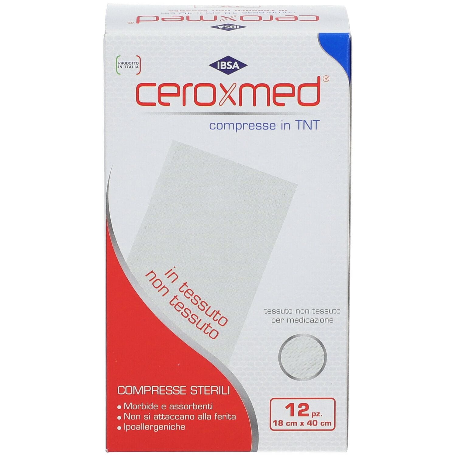 Garza compressa Ceroxmed Special Soft 18x40 cm, 12 pezzi