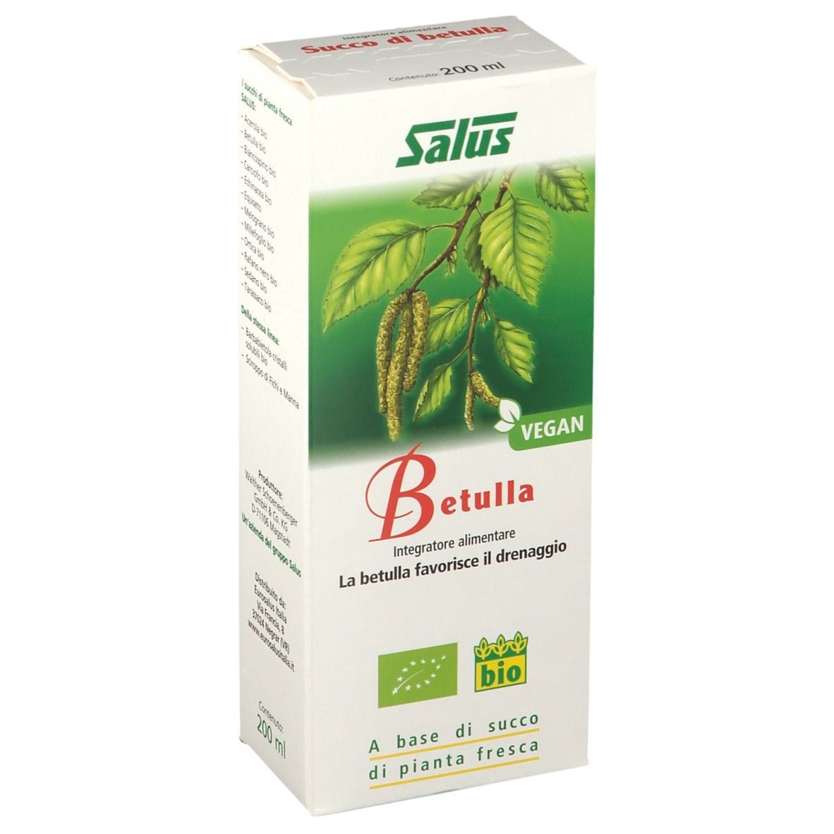 Succo di Betulla BIO 200ml per il drenaggio naturale