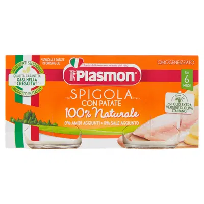 PLASMON OMOGENEIZZATO SPIGOLA BRANZINO 80 G X 2 PEZZI PLASMON OMOGENEIZZATO SPIGOLA BRANZINO 80 G X 2 PEZZI