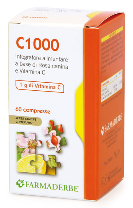 Integratore Nutra C 1000 con Rosa Canina, 60 compresse