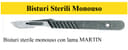 BISTURI STERILE MONOUSO CON LAMA NUMERO 21 PER MEDICAZIONE E PICCOLA CHIRURGIA 10 PEZZI