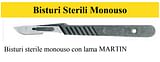 BISTURI STERILE MONOUSO CON LAMA NUMERO 21 PER MEDICAZIONE E PICCOLA CHIRURGIA 10 PEZZI
