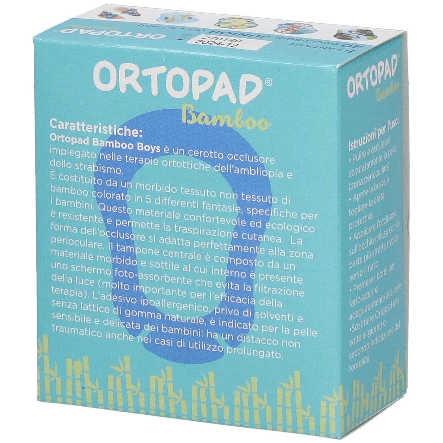 Cerotto Oculare Ortopad Boys per Ortottica, 20 Pezzi