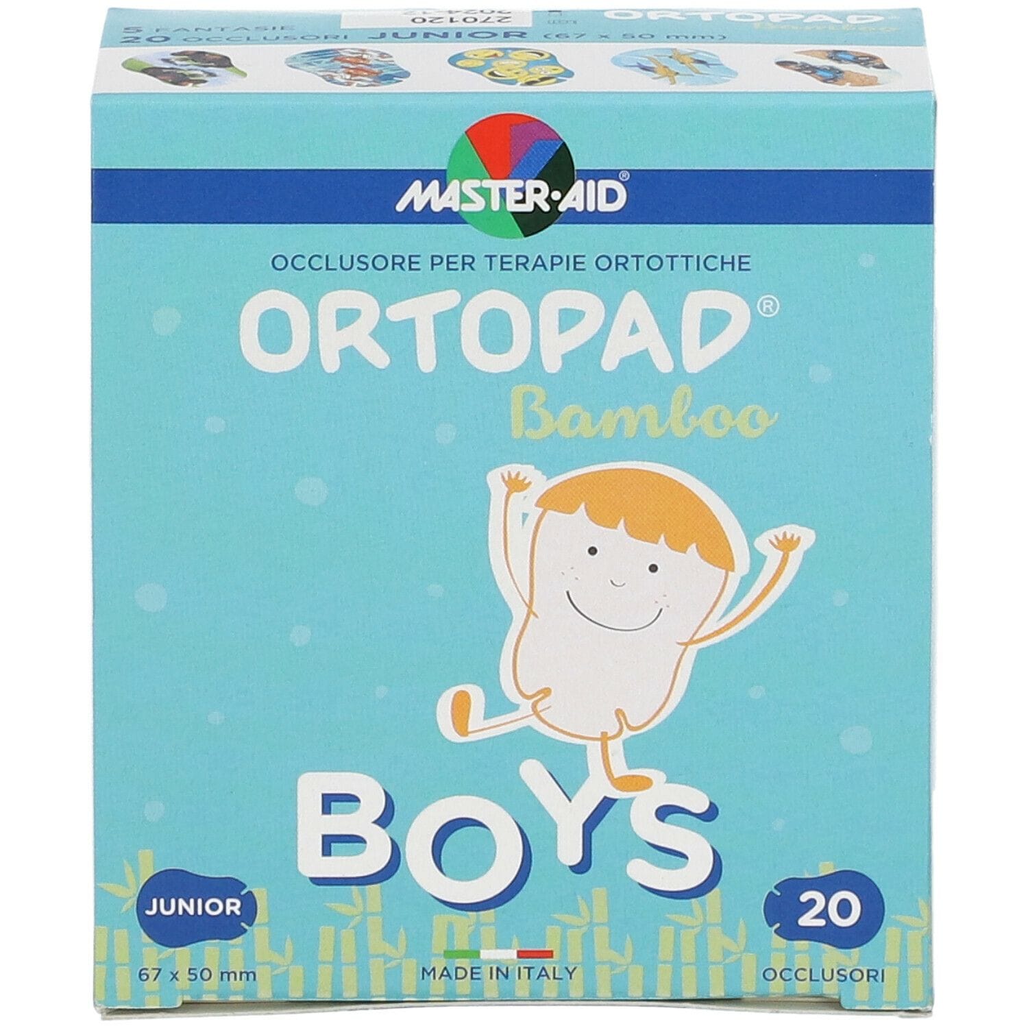 Cerotto Oculare Ortopad Boys per Ortottica, 20 Pezzi