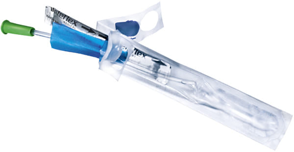 CATETERE VESCICALE IN PVC RUSCH FLOCATH QUICK 1 VIA PER CATETERISMO AD INTERMITTENZA CON AUTOLUBRIFICANTE 2 FORI SMUSSATI PUNTA NELATON CH12 LUNGHEZZA 20 CM 30 PEZZI