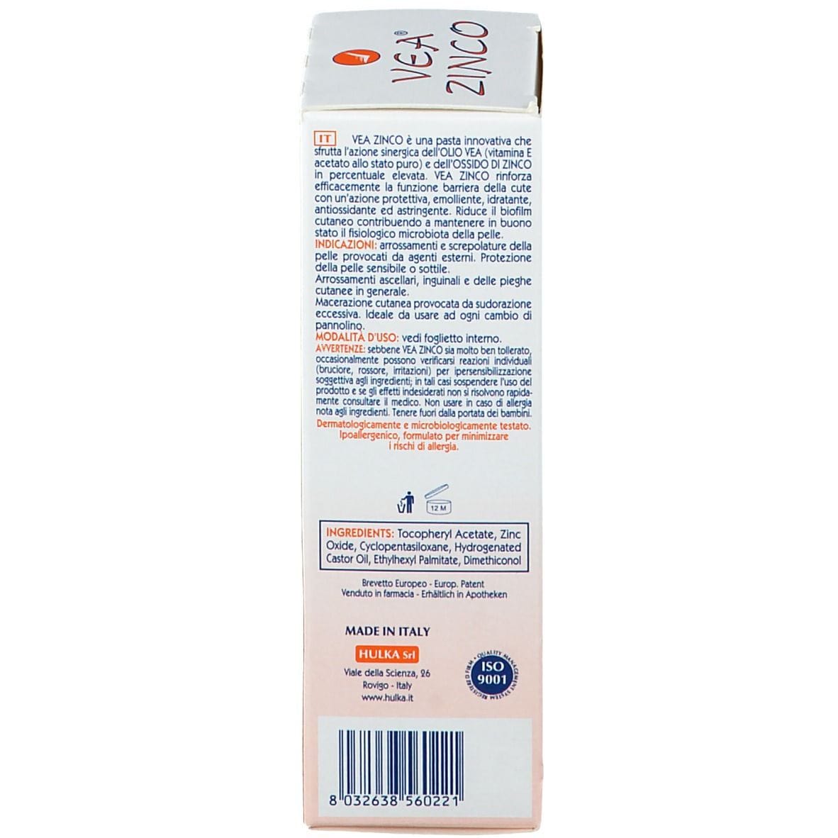 VEA ZINCO PASTA PROTETTIVO CON VITAMINA E 40 ML