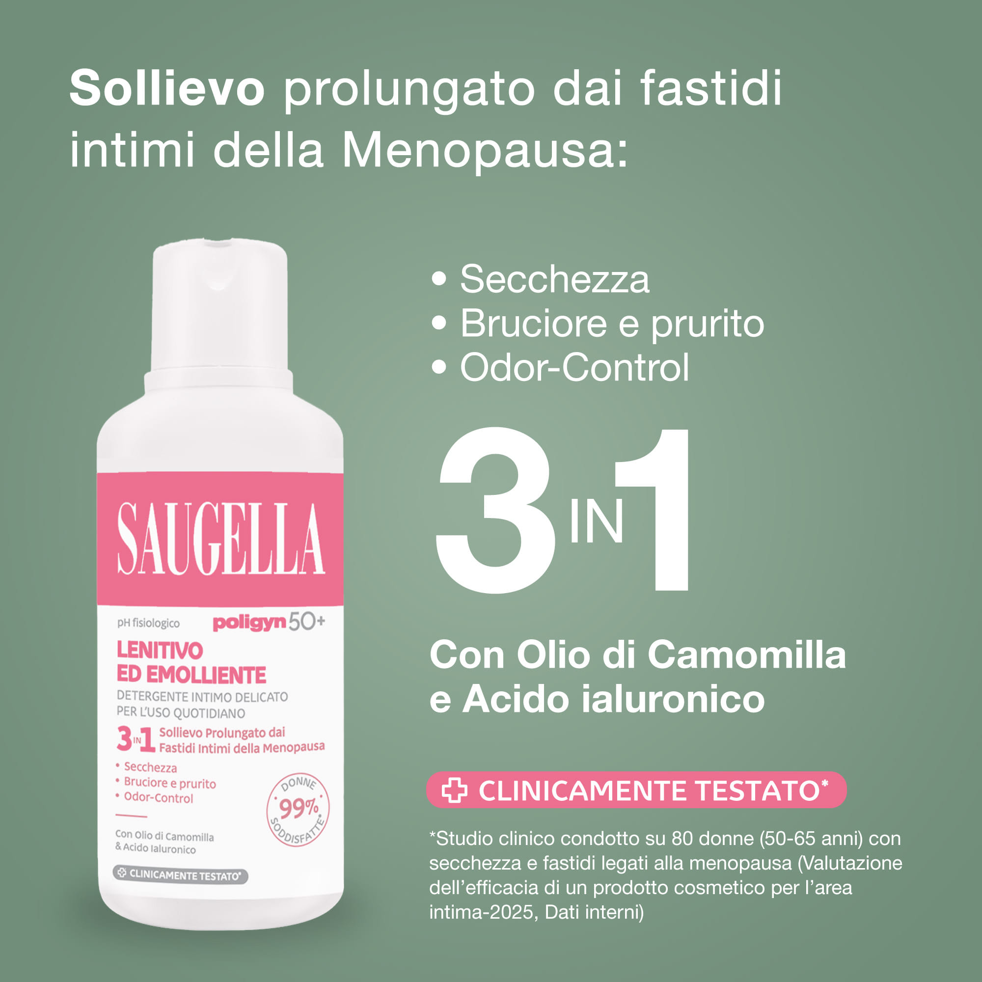 SAUGELLA POLIGYN 50+ DETERGENTE INTIMO LENITIVO ED EMOLLIENTE 500 ML