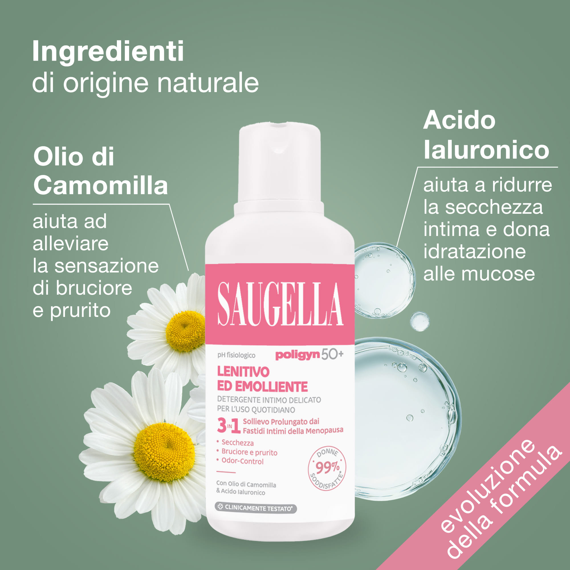 SAUGELLA POLIGYN 50+ DETERGENTE INTIMO LENITIVO ED EMOLLIENTE 500 ML
